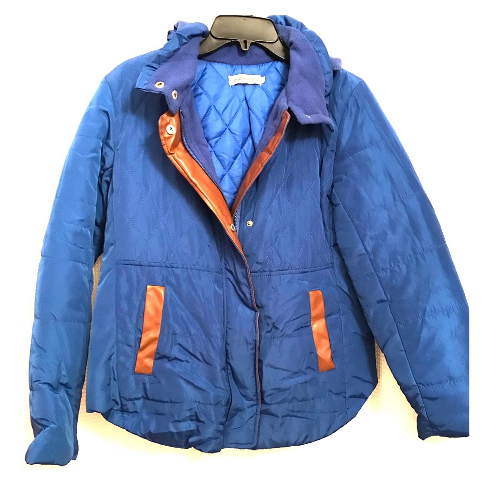 Jacket Coat Winter Blue Brown